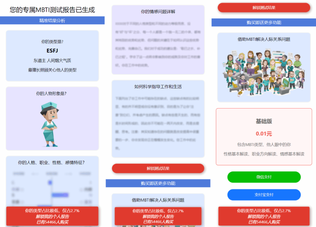 图片[4]淘金源码 - 找靠谱源码就来淘金源码_H5 游戏 / 网站 / 小程序 APP 源码免费下载MBTI十六型人格职业性格测试源码完整版 亲测源码淘金源码 - 找靠谱源码就来淘金源码_H5 游戏 / 网站 / 小程序 APP 源码免费下载淘金源码