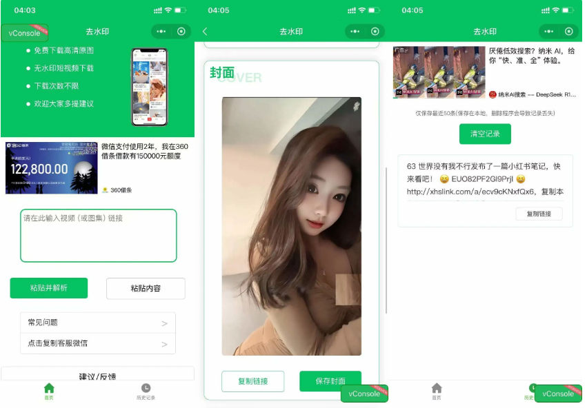 2025全平台视频去水印小程序源码纯前端无须后端含安装教程-淘金源码