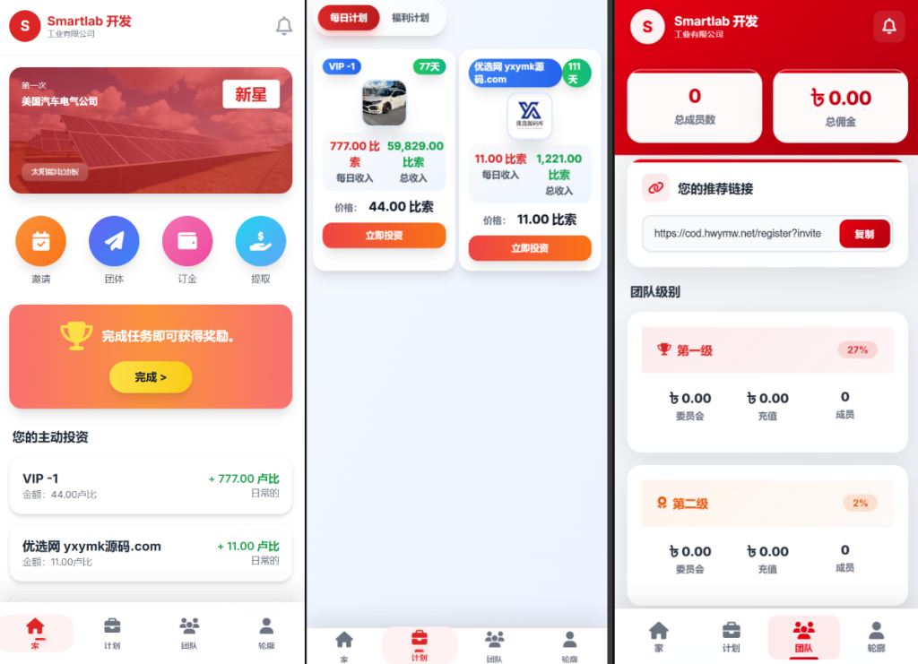 海外汽车电气投资理财源码/三级分销/可自定义产品-淘金源码